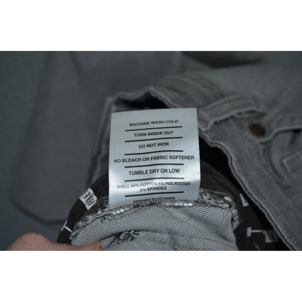 Barbell Apparel Jeans Mens 34x34 Gray Slim Athletic Fit Stretch Denim Cotton New - Picture 7 of 11